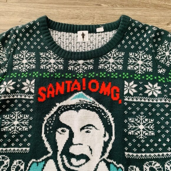 ELF Other - Christmas Ugly Sweater Mens L Knit Elf I Know Him Green & Red Pull-Over